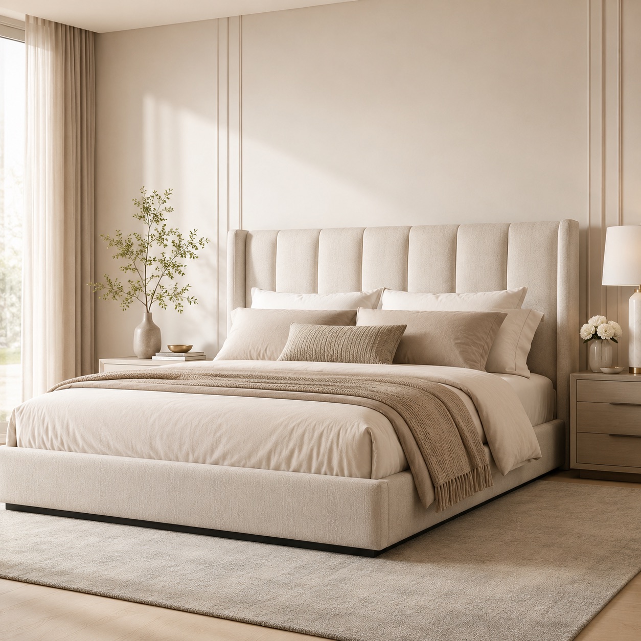 Upholstered bed